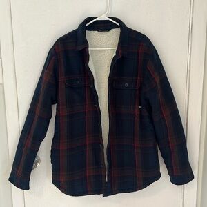 Flannel Sherpa Lined Shirt Jacket - Men's